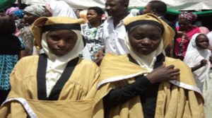 Pioneer Scholarship recipient Mariya Rabiu (Right) from Katsina State during her secondary school graduation. She is currently studying at the Umar Musa Yar’adua University, Katsina state, Nigeria