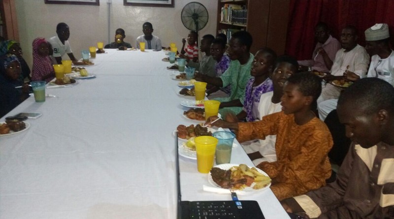 A cross section of Almajiri and orphan children at the iftar dinner