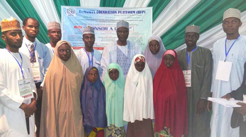 Humanity Platform Foundation Team with girls beneficiaries of the nonprofit's scholarship program shortly after the fundraising event 