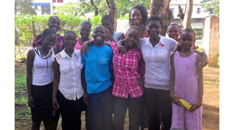 Onyinye Edeh with the 10 girls she met in Kenya during a summer trip to the country in 2012
