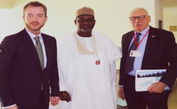 L-R: Danish minister for environment and food, Esben Lunde Larsen, a Nigerian Delegate and Danish Ambassador to Nigeria, Torben Gettermann