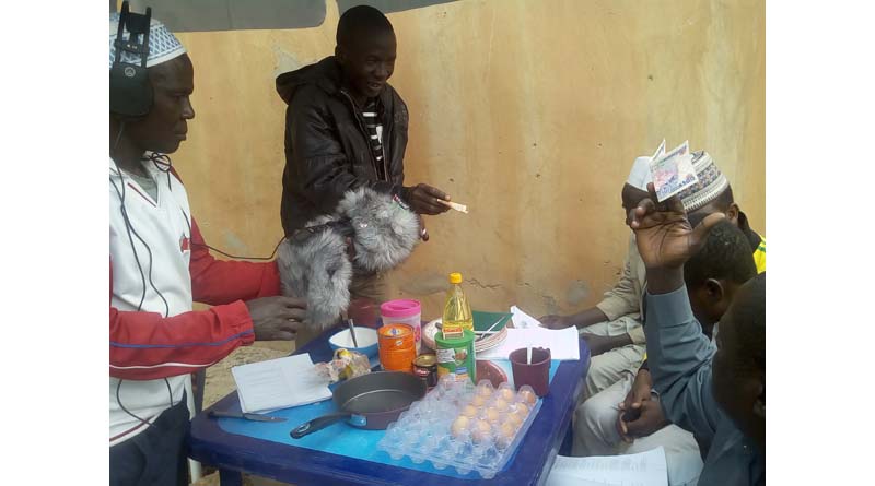 A tea joint scene during the on-location recording of Shugabanchi drama series 