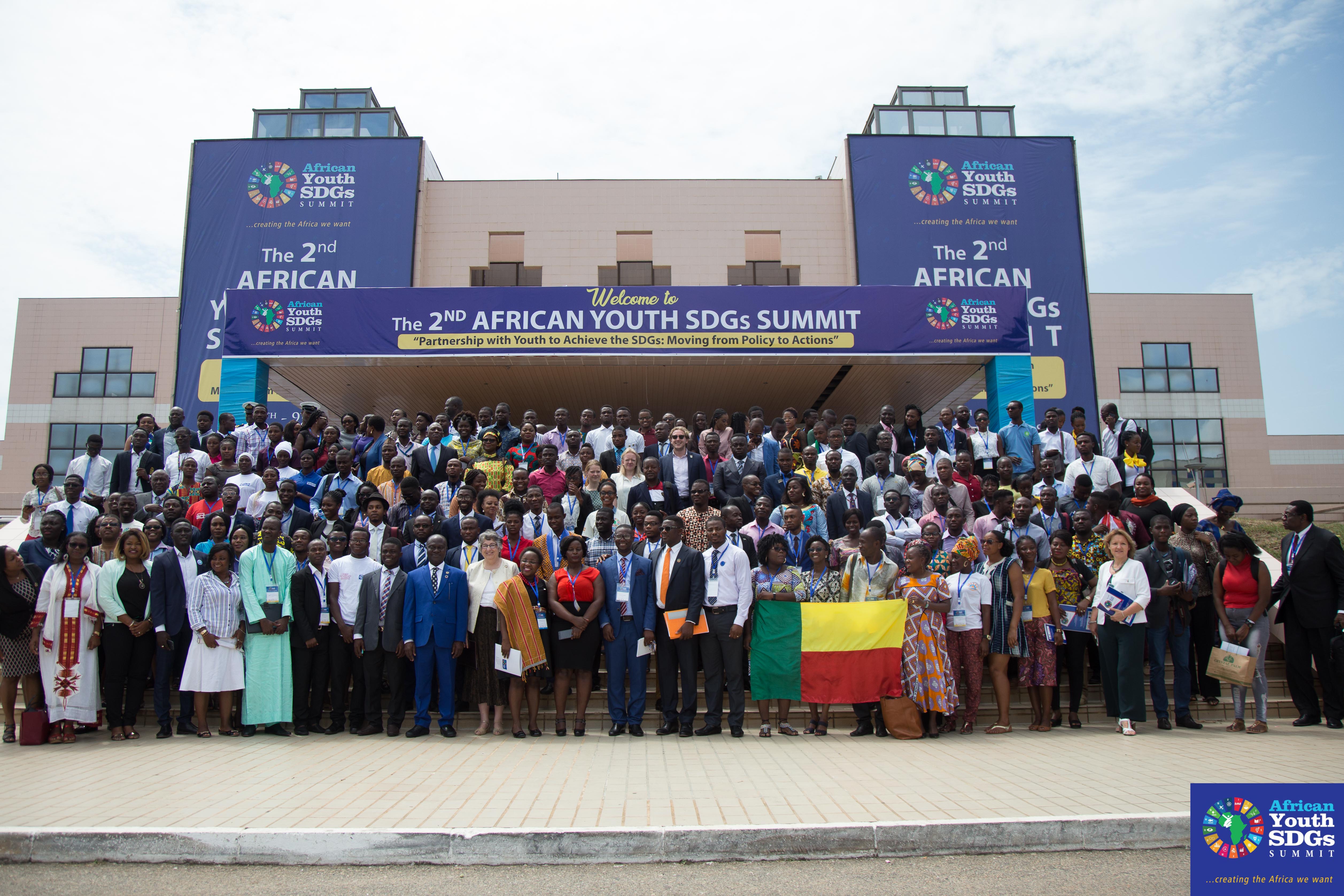 over 1500 African youths from across the continent and beyond gathered in Accra, the Ghanaian capital for the 2018 edition of the African Youth SDGs Summit;