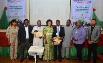 Co-winners of the first place prizes with the PAS team shortly after receiving their cash prizes and certificates